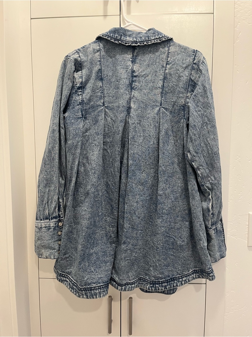 Free People Light Wash Denim Mini Dress - Picture 5 of 5